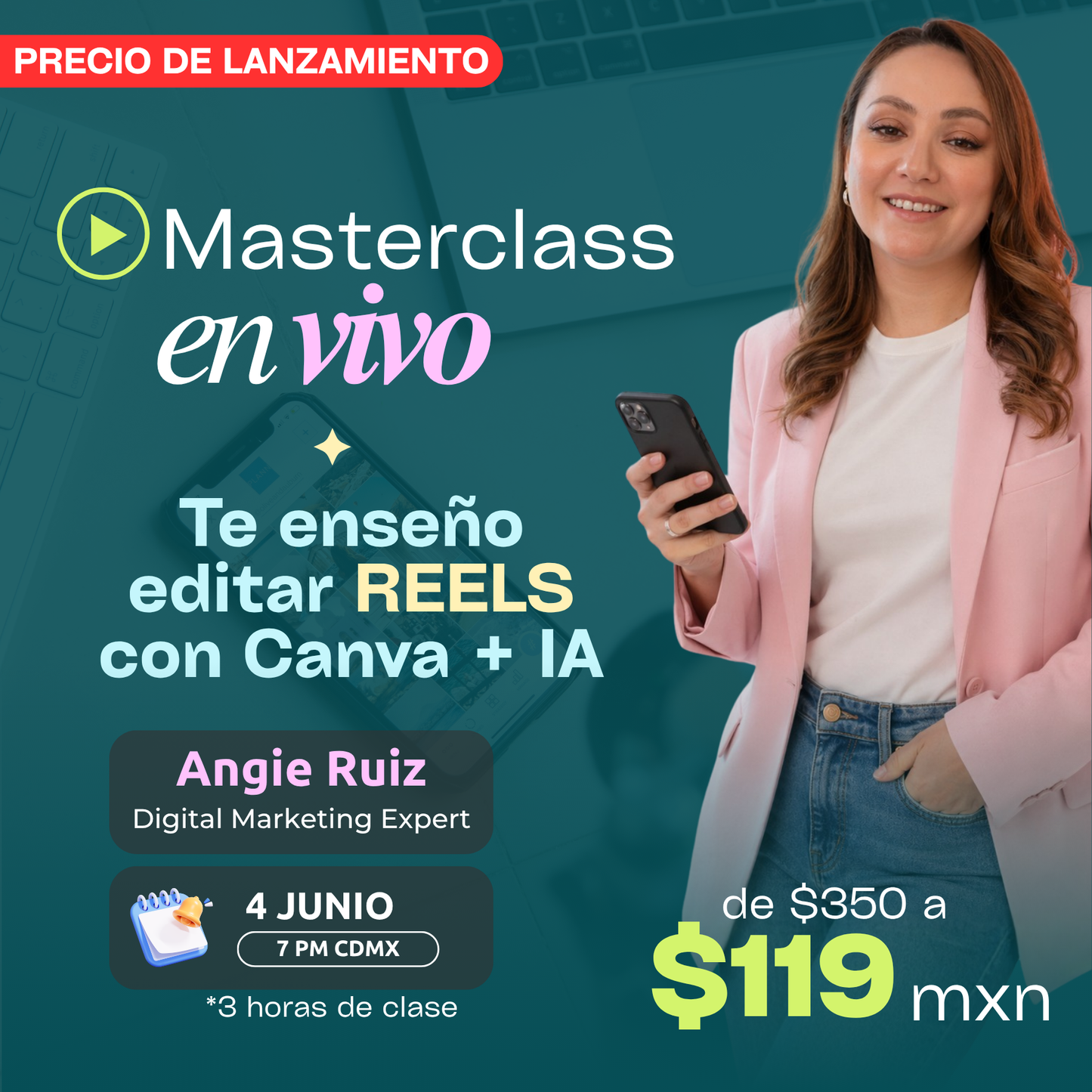 Masterclass: Crea Reels que Venden con IA + Canva
