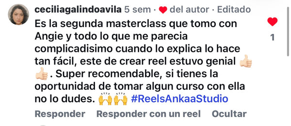 Testimonio alumna 1