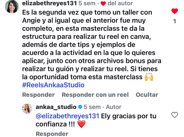 Comentario de alumna