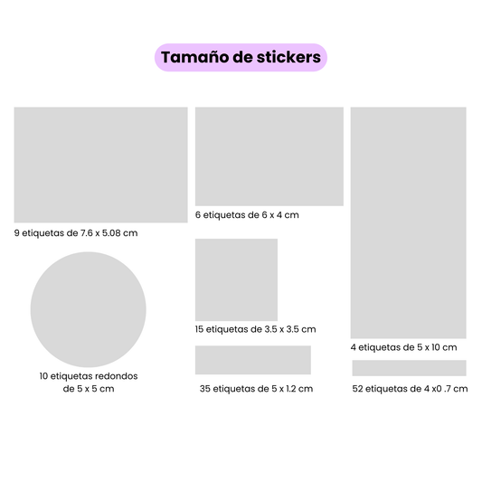 Set Back to school - Paquete con 162 etiquetas